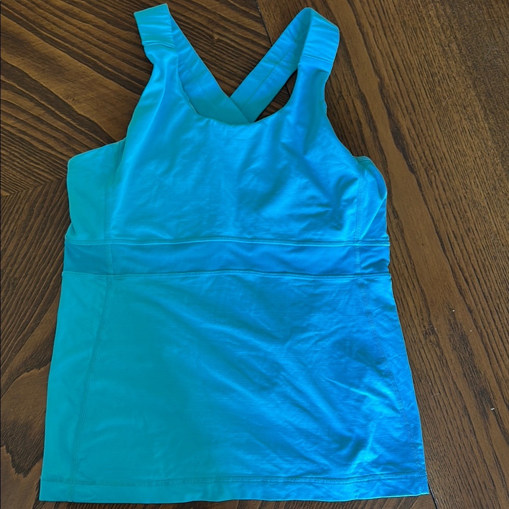 Lululemon Athletica Blue Fitted tank top built in bra